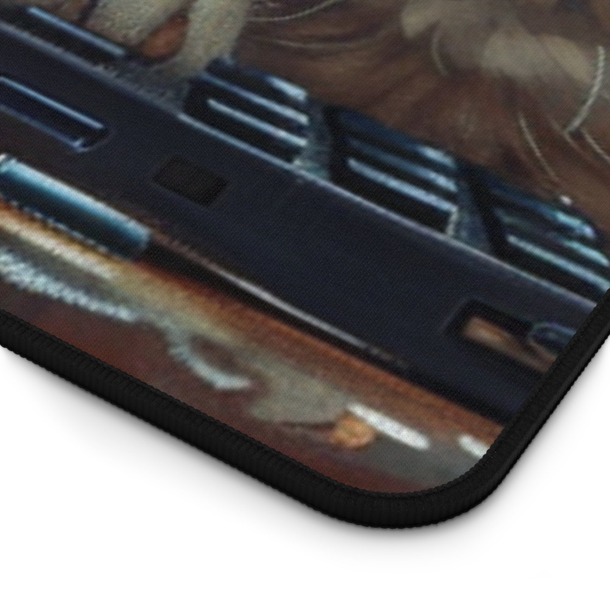 Cats Playing Games Desk Mat Mouse Pad Office Gift for Work