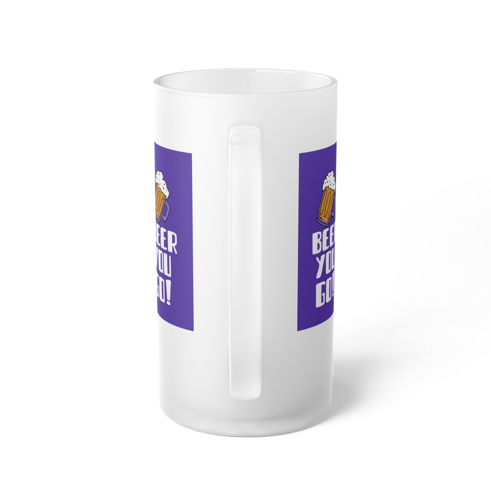 Frosted Glass Stein Mug For Beer Funny Gift Cup
