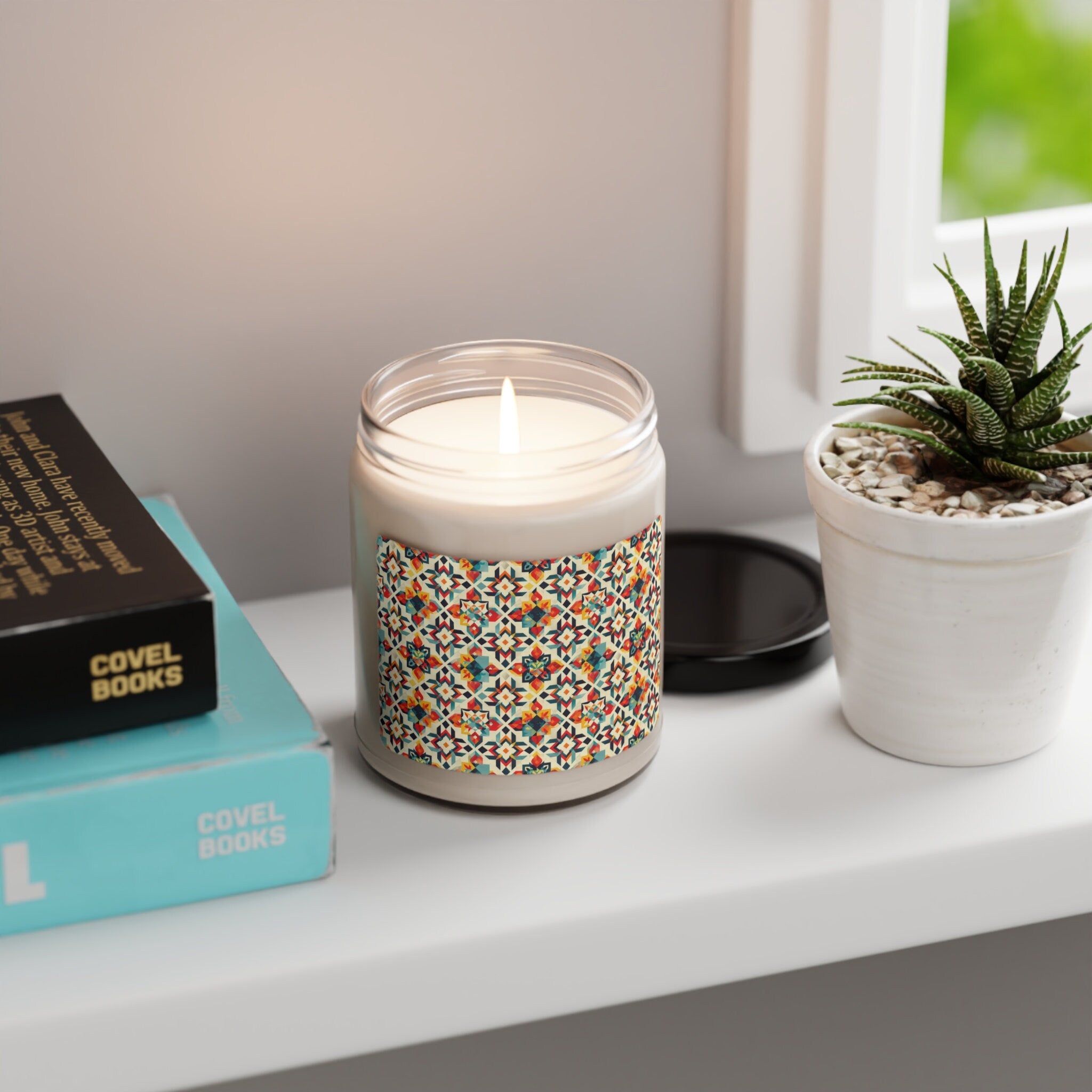 Soy Candle Shape Pattern Geometry Gift