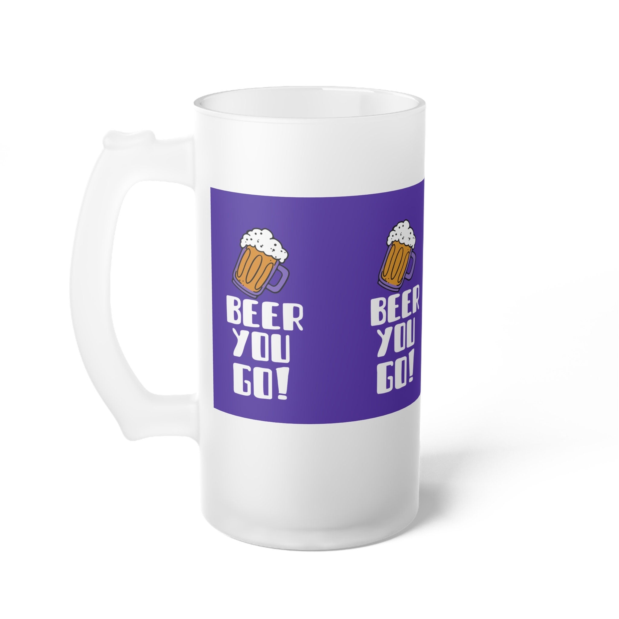 Frosted Glass Stein Mug For Beer Funny Gift Cup