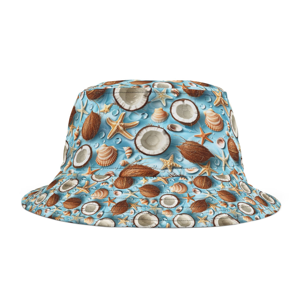 Seashells and Coconuts Bucket Hat Sun Protector Cap