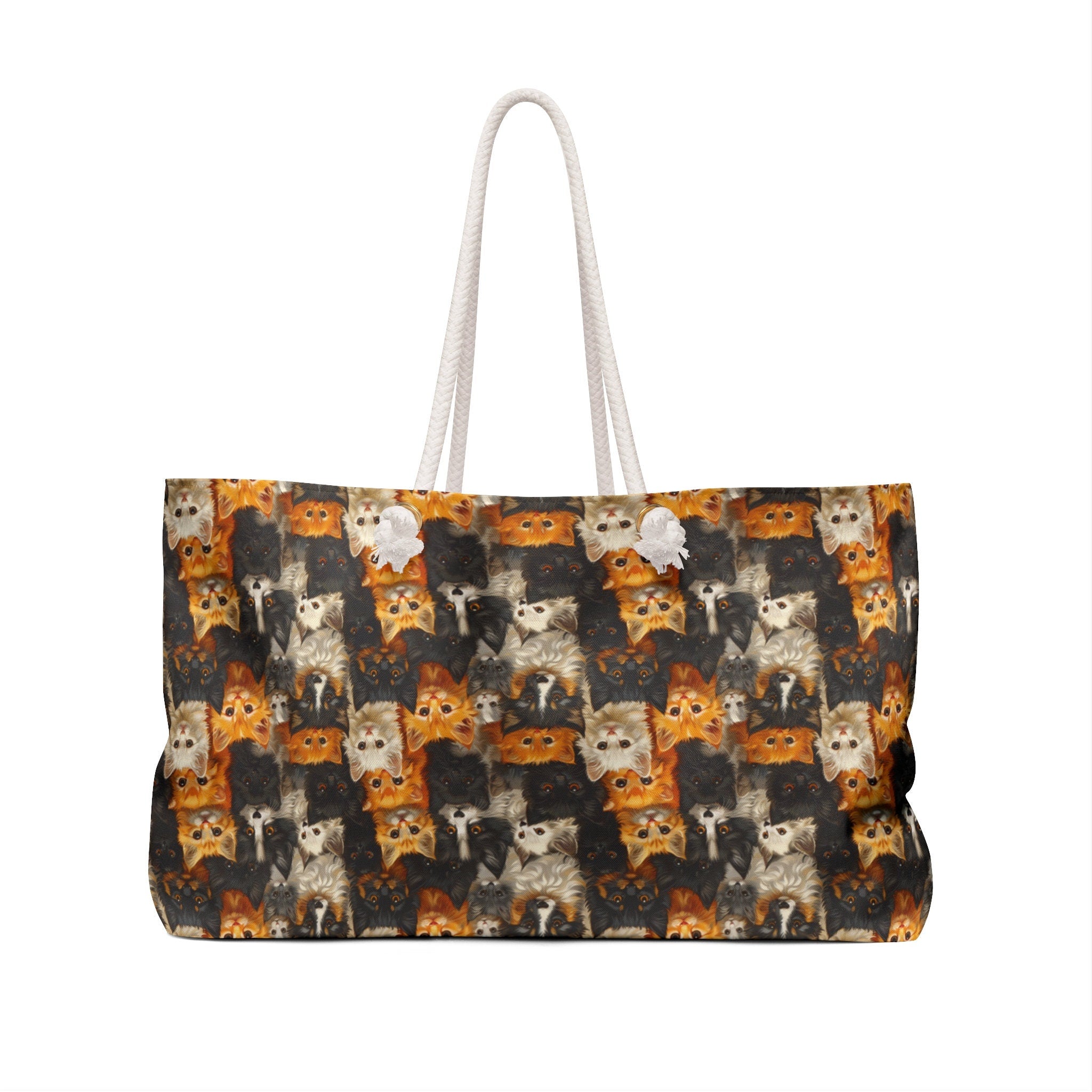 Weekender Beach Bag Cats and Dog Pattern Design Gift Bag