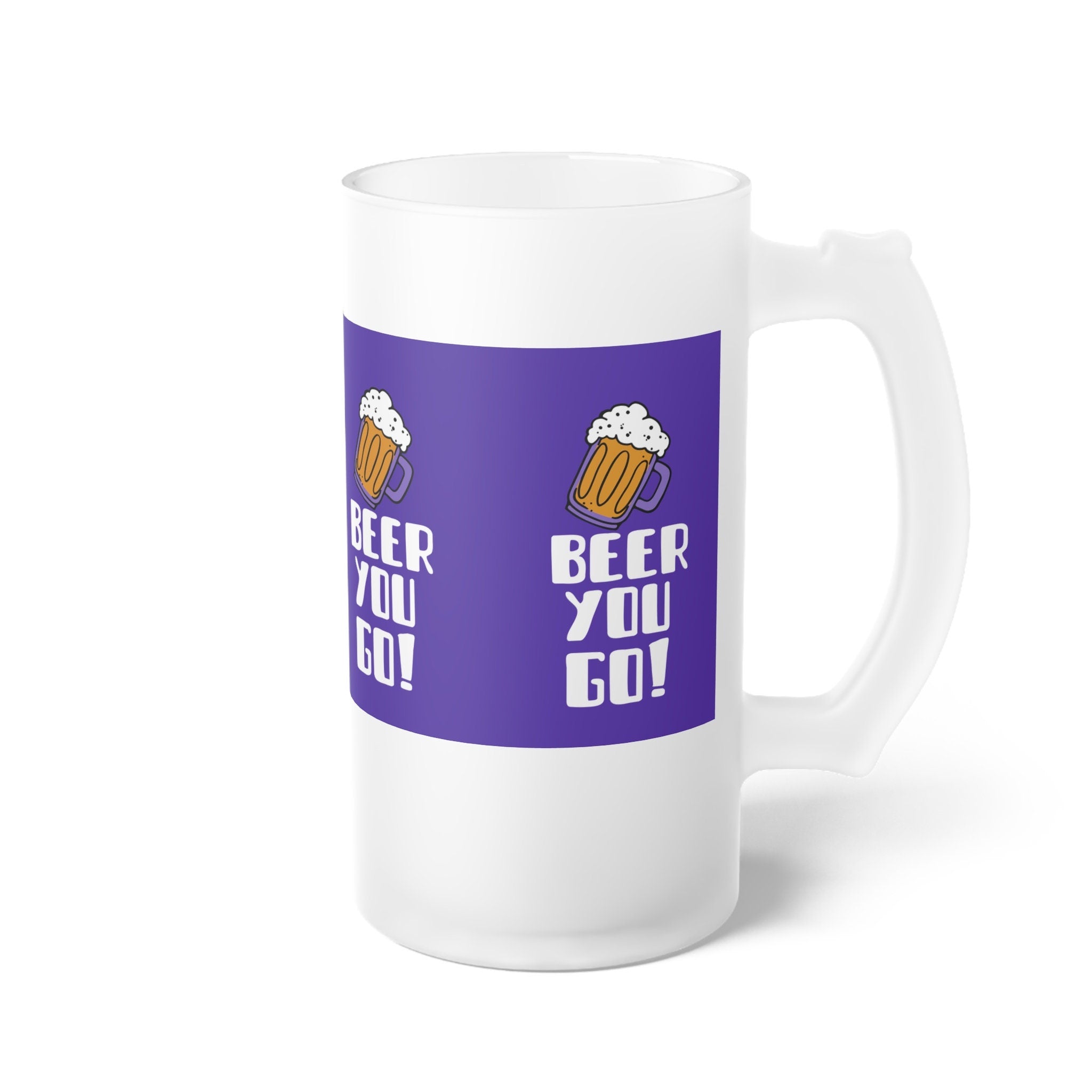 Frosted Glass Stein Mug For Beer Funny Gift Cup