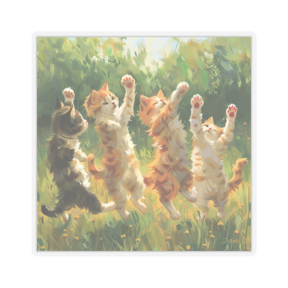 Cat Sticker for Cat Lovers Vinyl Sticker Laptop Decor