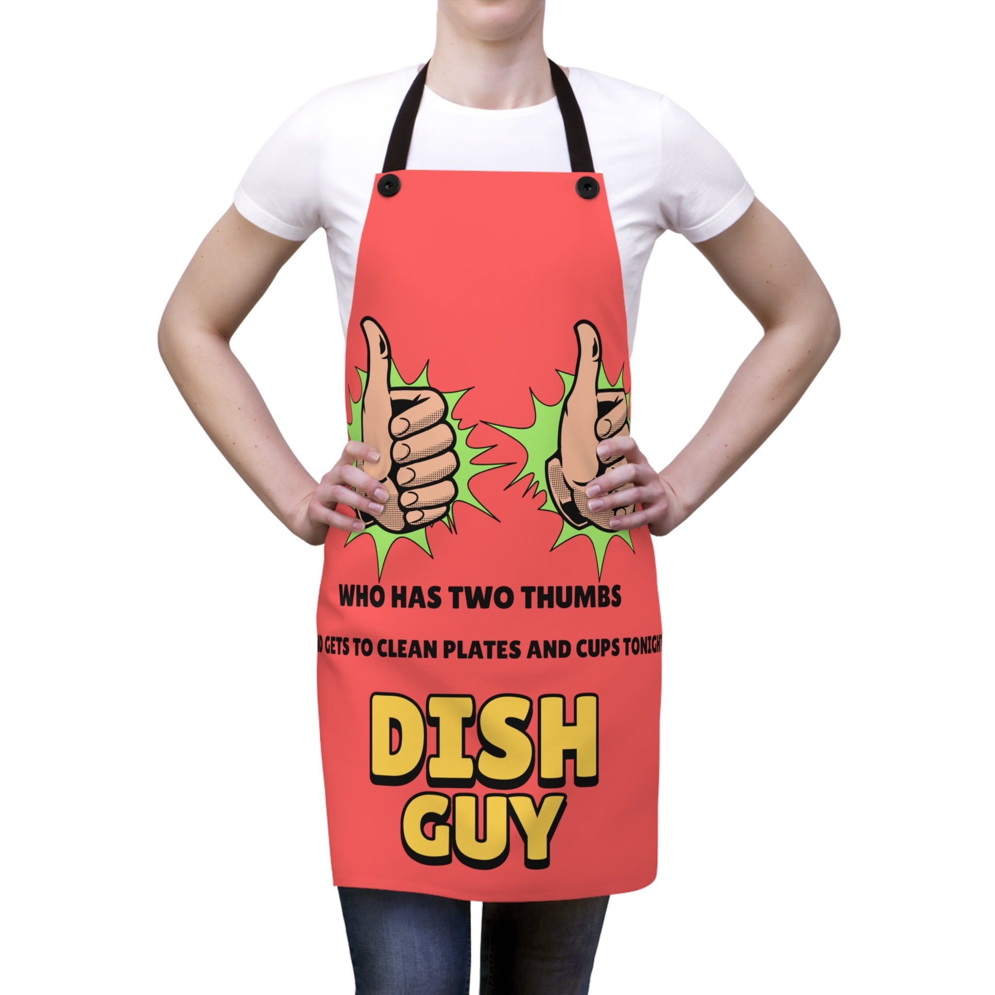 Funny Dish Washing Apron Cleaning Joke Polyester Water Resistant