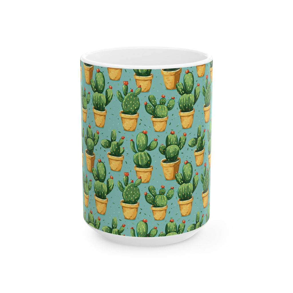 Ceramic Gift Cactus Mug Coffee Cup with Cactus Pattern