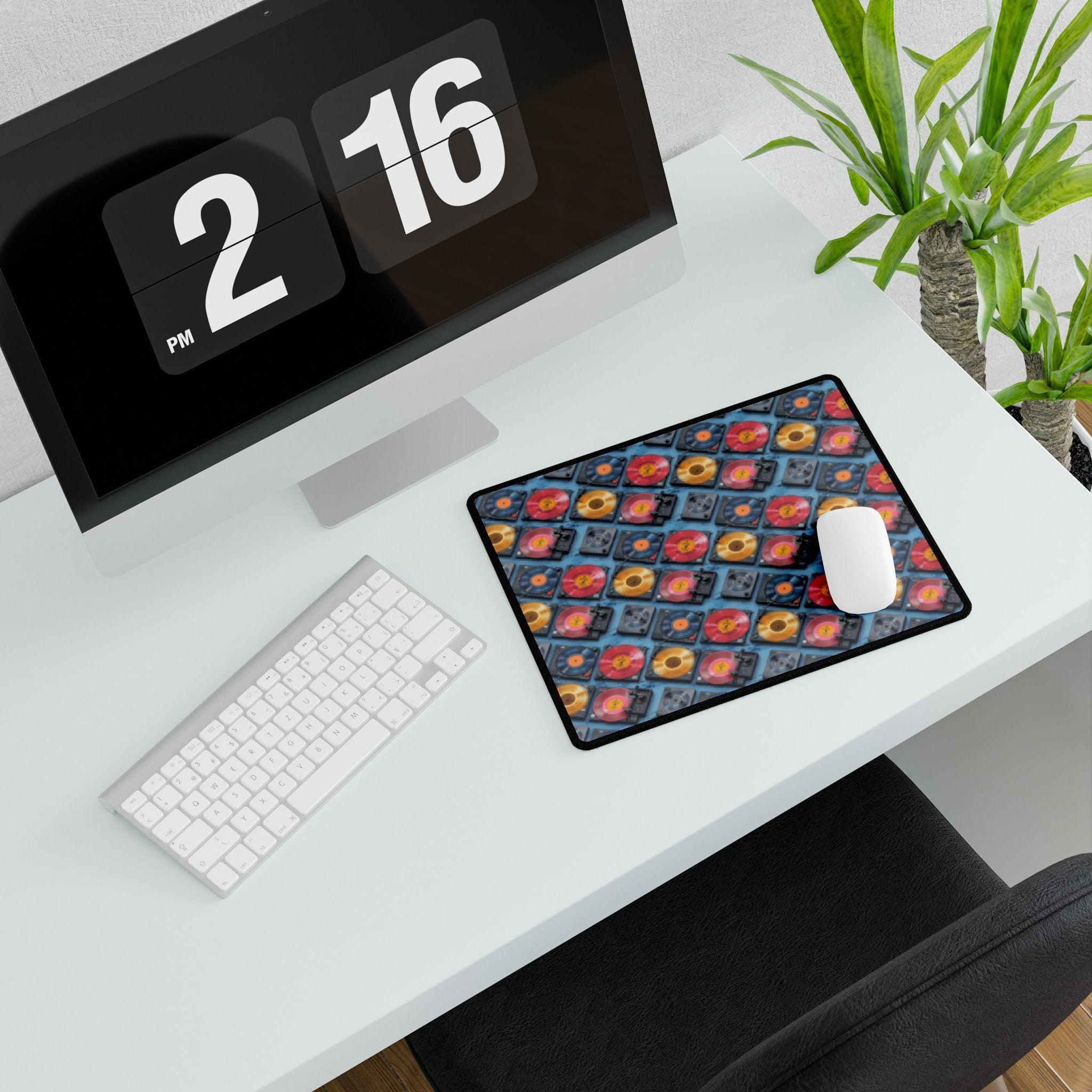 Vinyl CD Mouse Pad Desk Mat Record Player for Office Gift