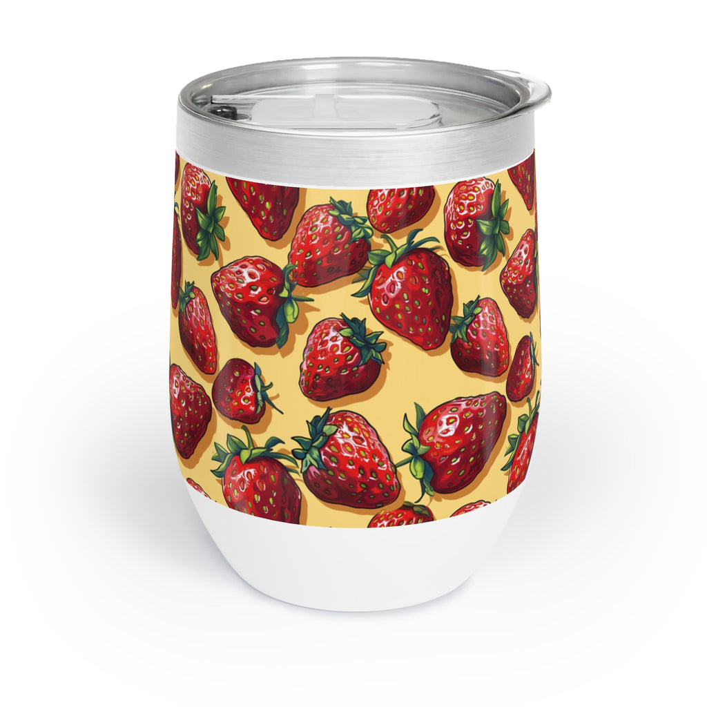 Strawberry Wine Tumbler Chiller Cool Wine Cup Pattern