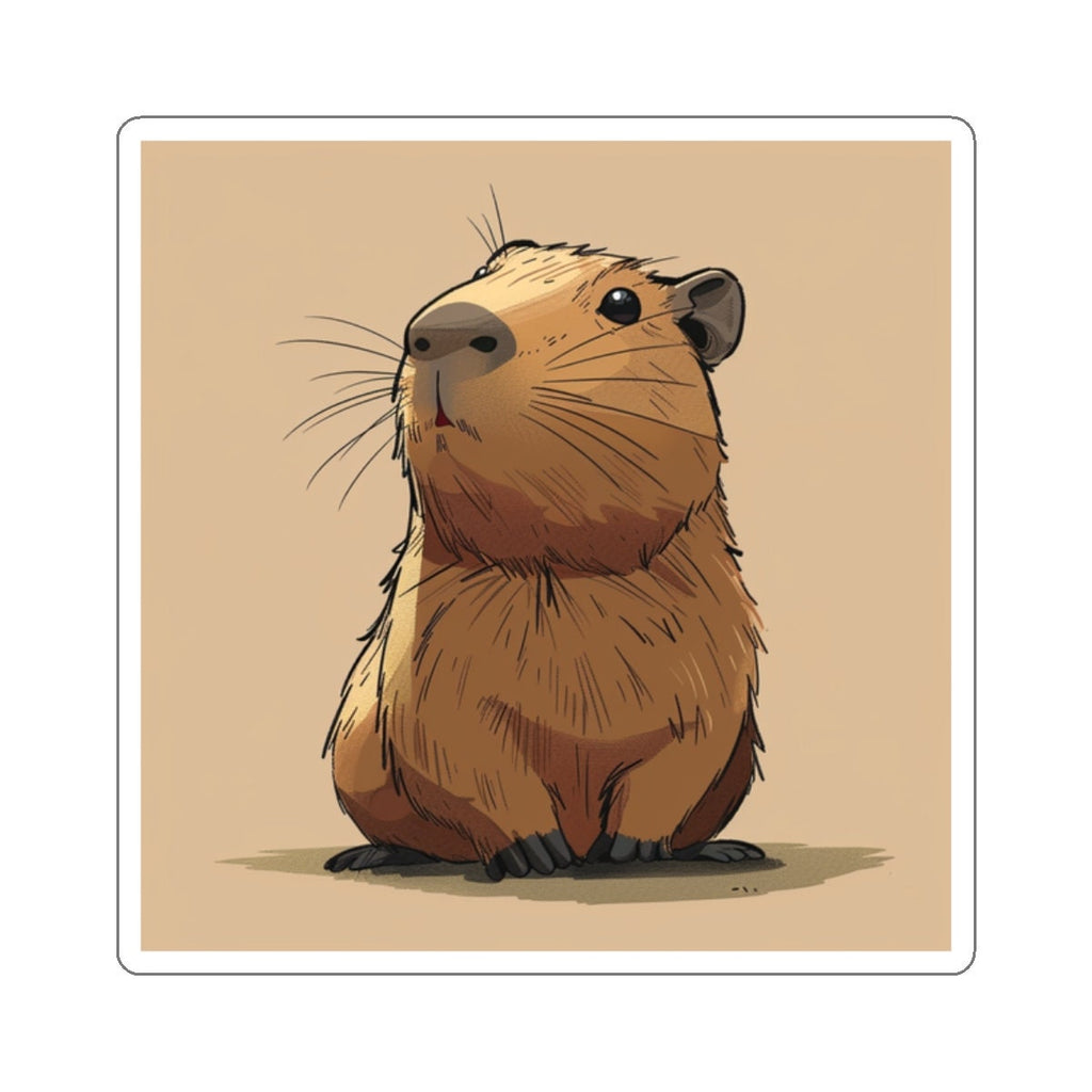 Cute Capybara Vinyl Sticker - Perfect for Animal Lovers and Sticker Collectors