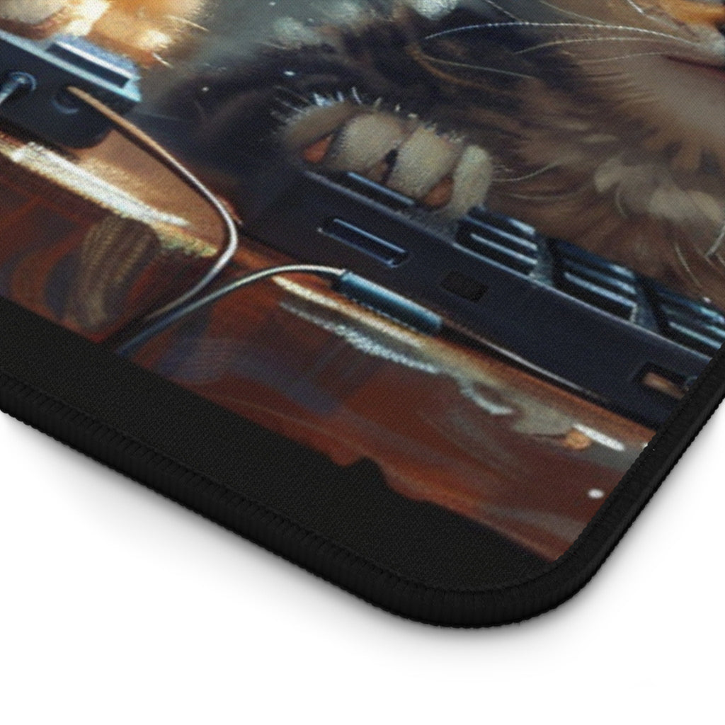 Cats Playing Games Desk Mat Mouse Pad Office Gift for Work
