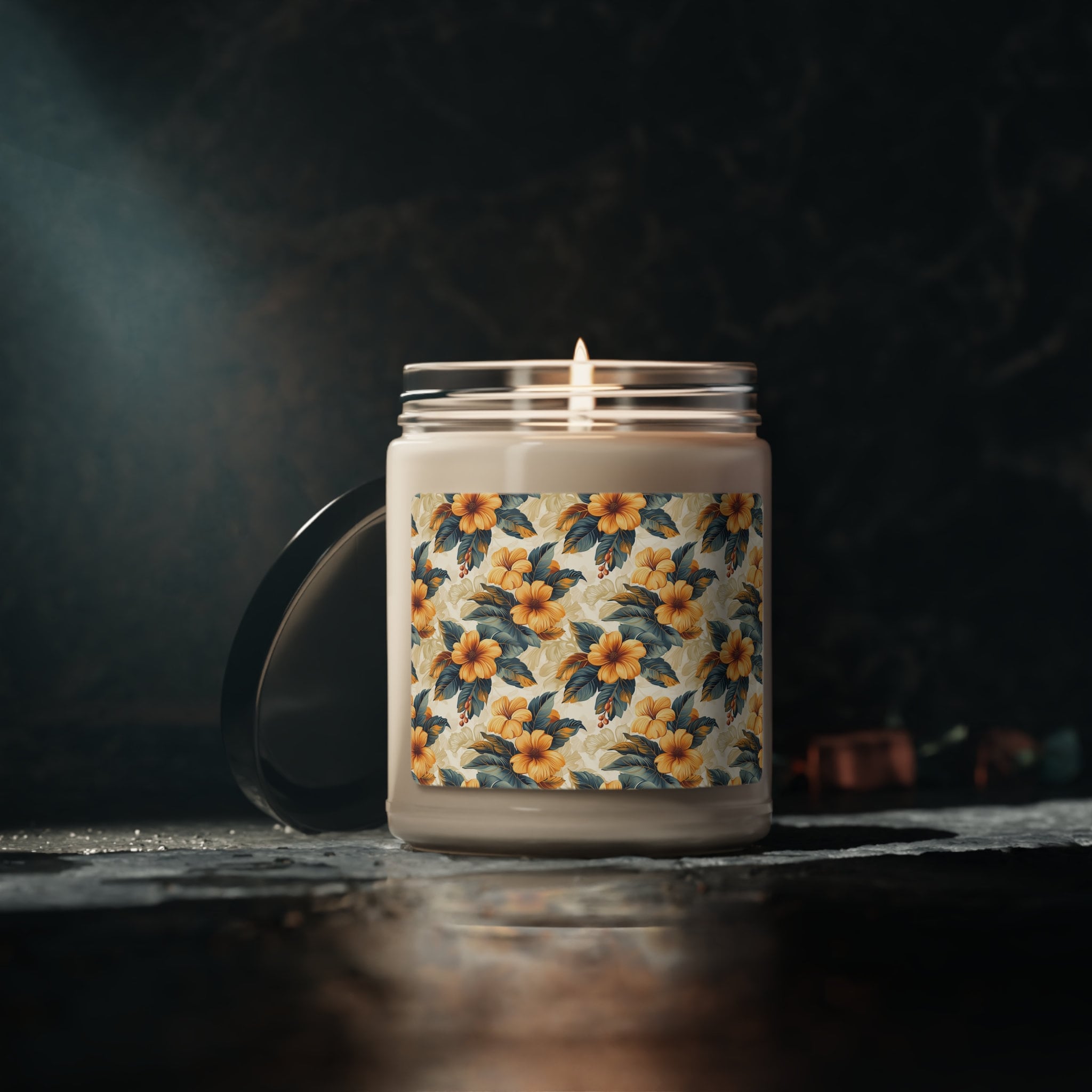 Soy Candle Floral Pattern Many Variations
