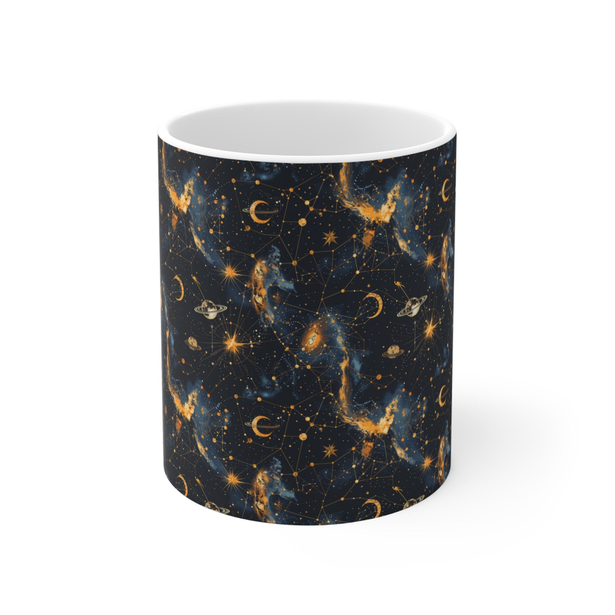 Celestial Astrology Mug Star Design Pattern Coffee Cup