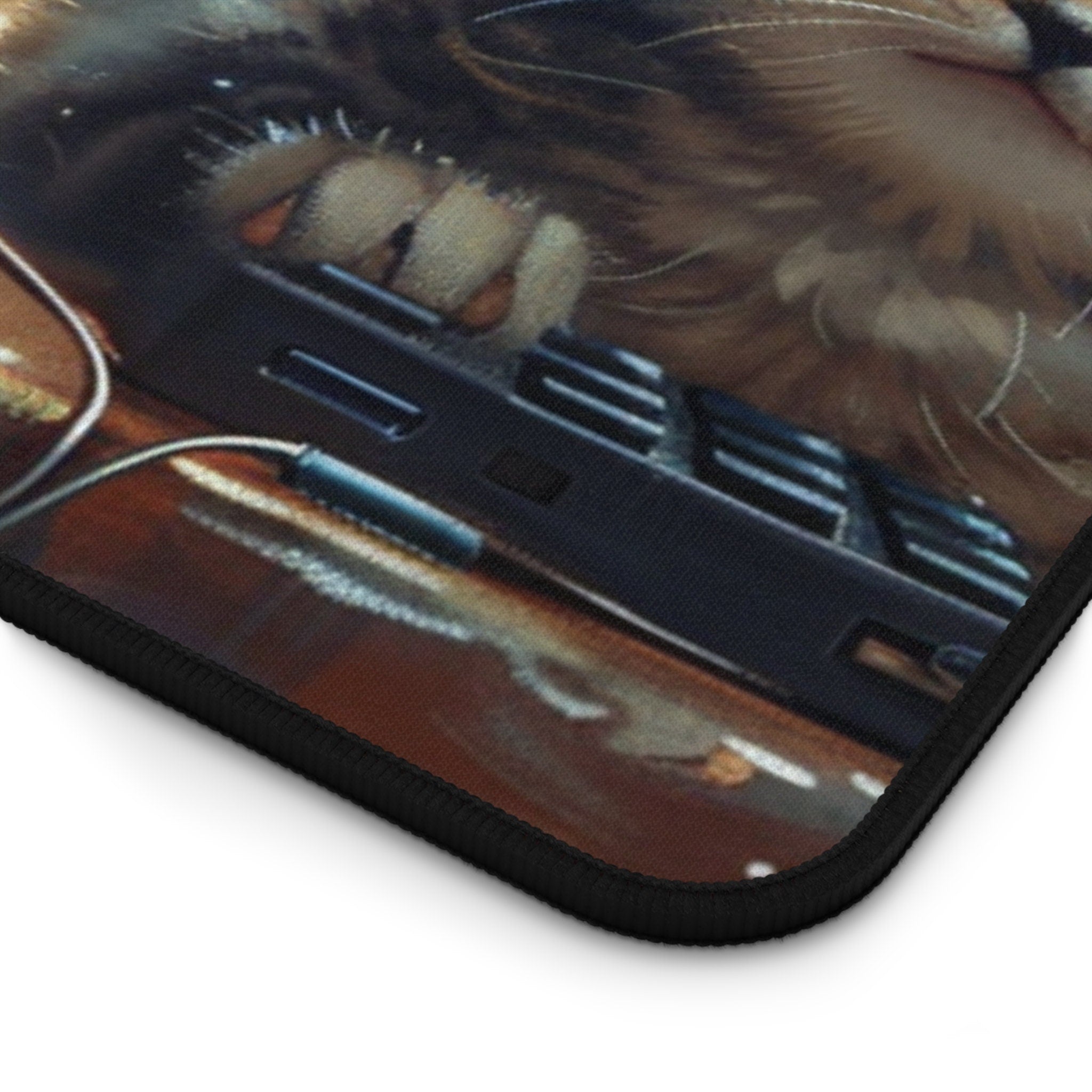 Cats Playing Games Desk Mat Mouse Pad Office Gift for Work