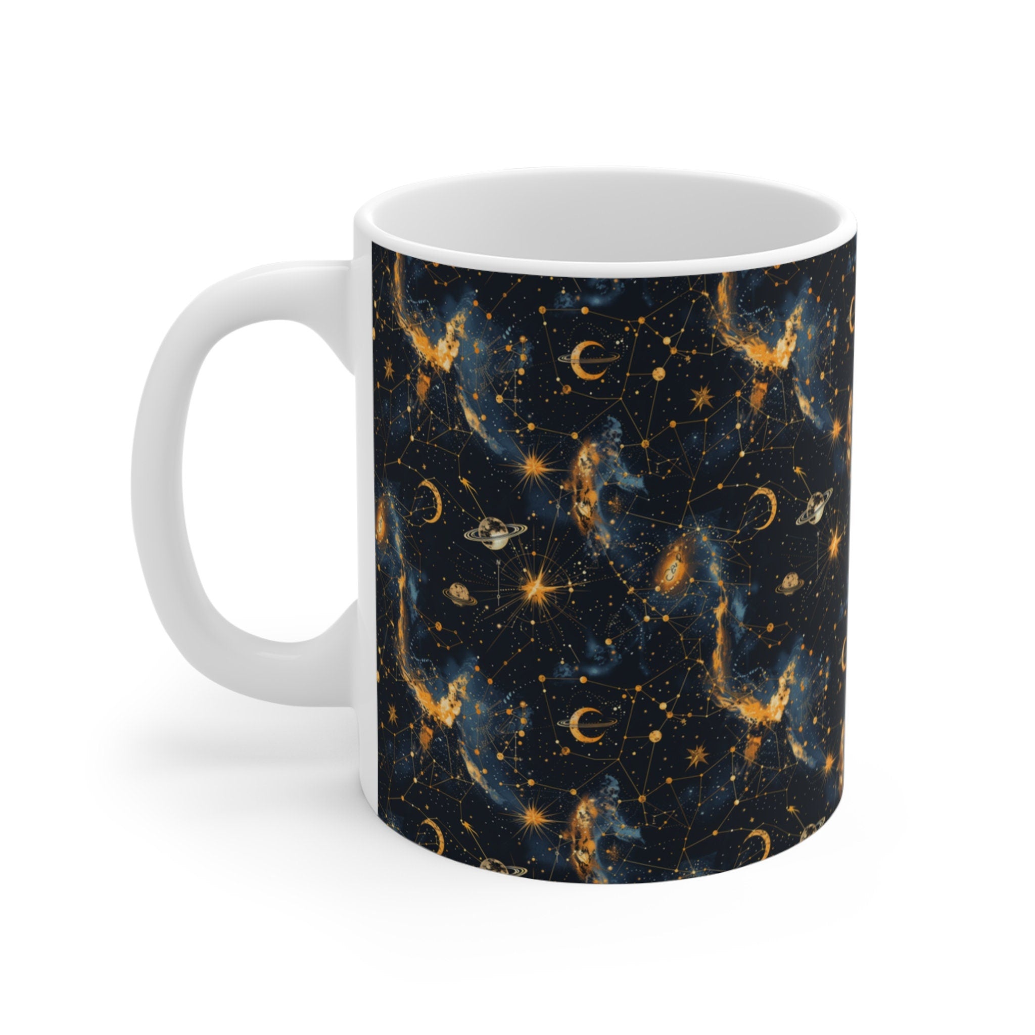 Celestial Astrology Mug Star Design Pattern Coffee Cup