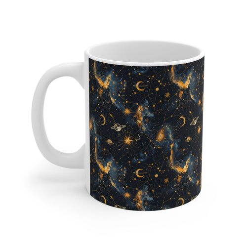 Celestial Astrology Mug Star Design Pattern Coffee Cup