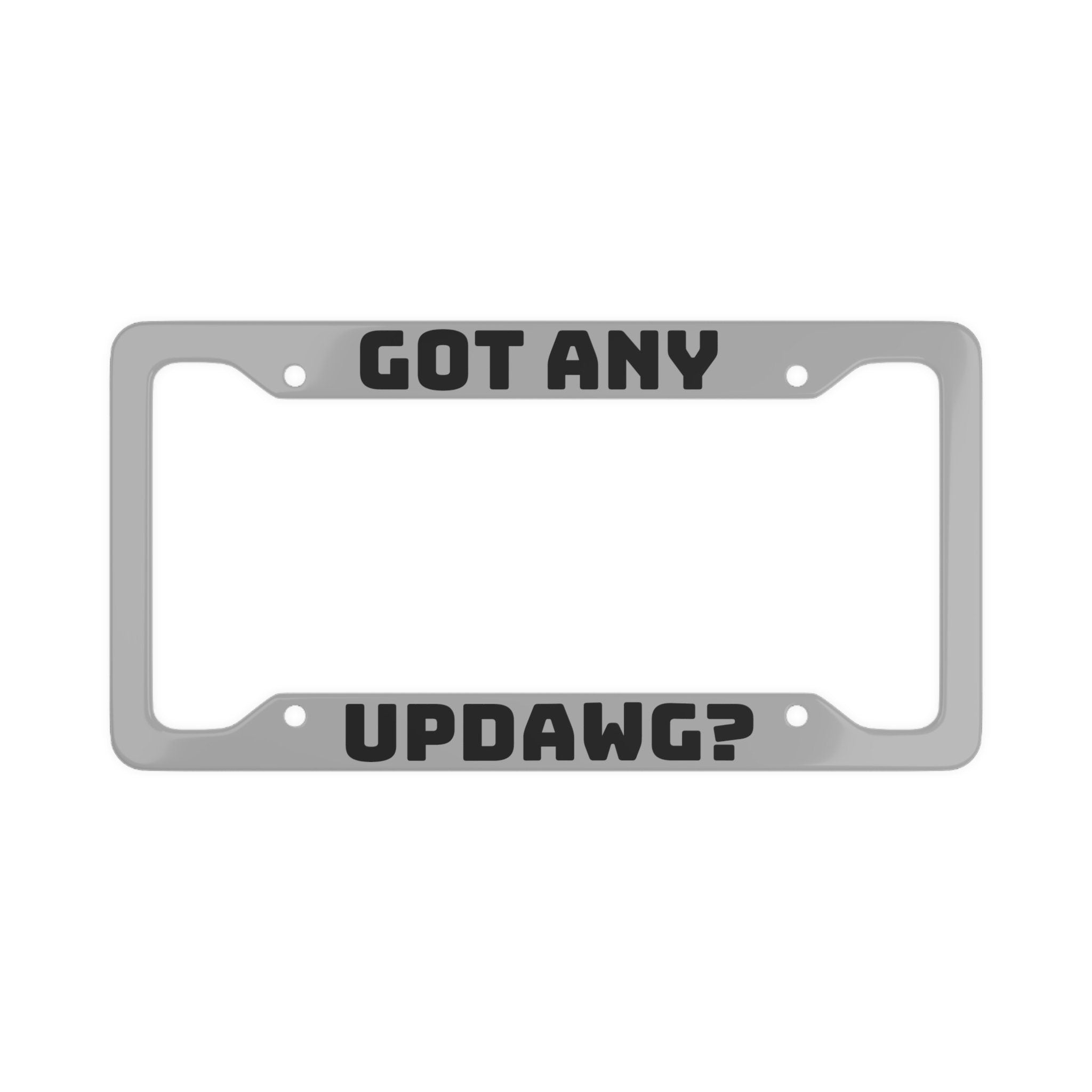 Updawg License Plate Frame Funny Humor Gift Car Detail