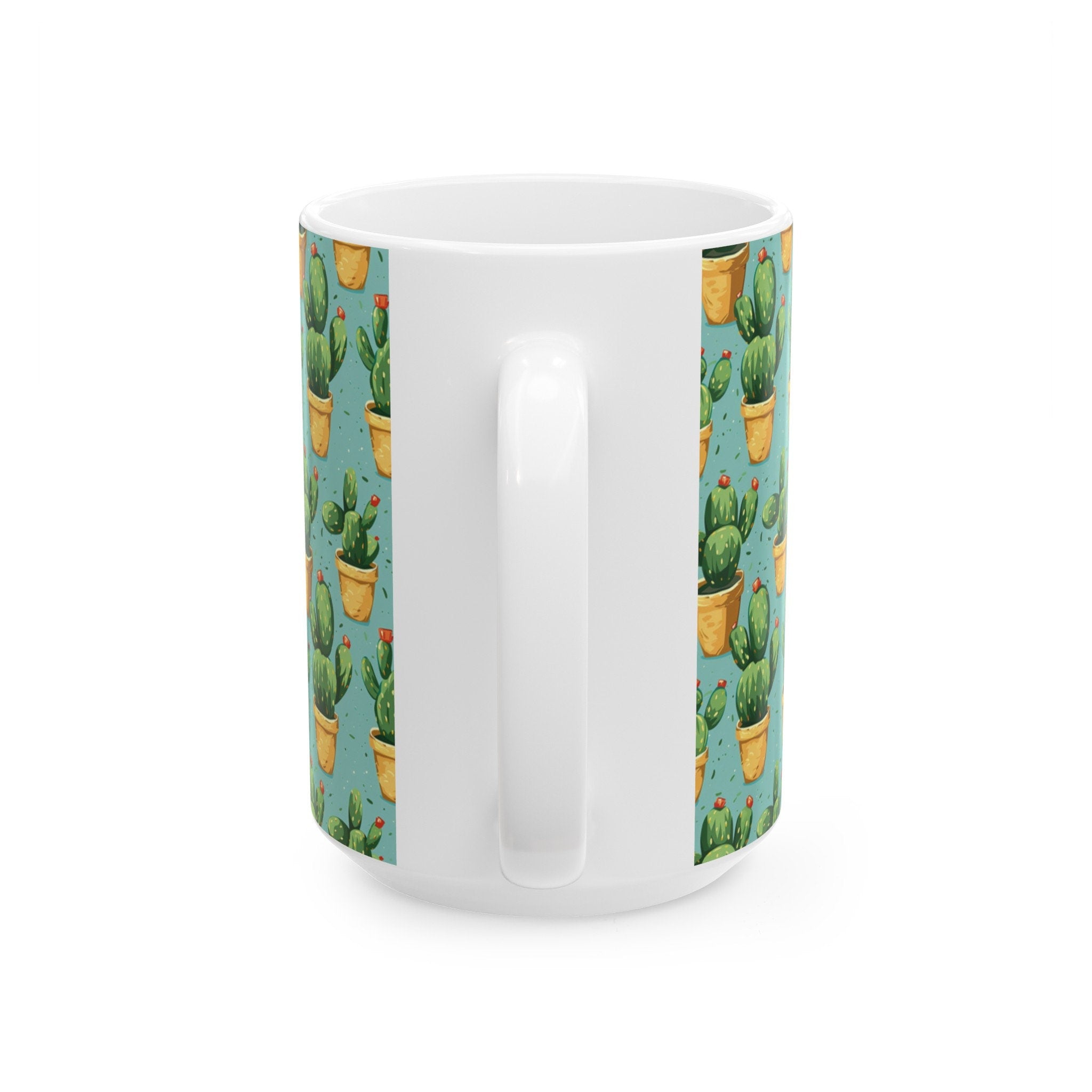 Ceramic Gift Cactus Mug Coffee Cup with Cactus Pattern