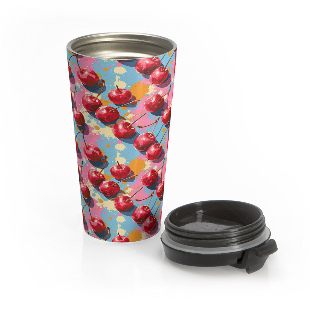 Cherry Pattern Tumbler Cup Travel Mug Coffee Cup