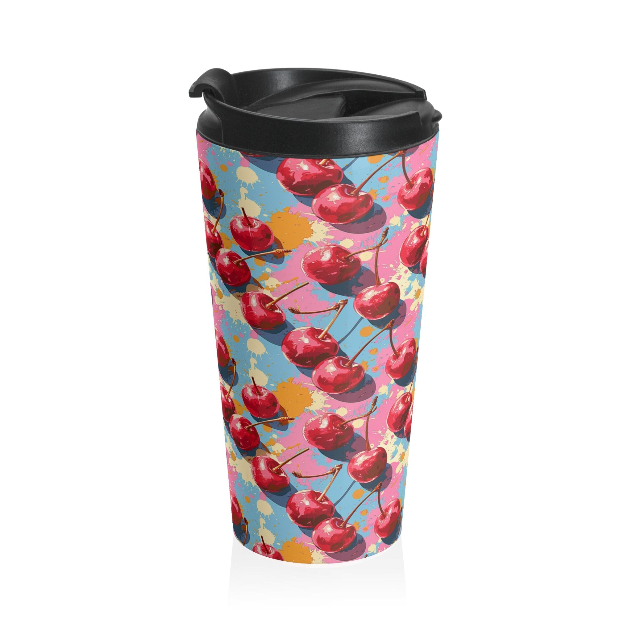 Cherry Pattern Tumbler Cup Travel Mug Coffee Cup